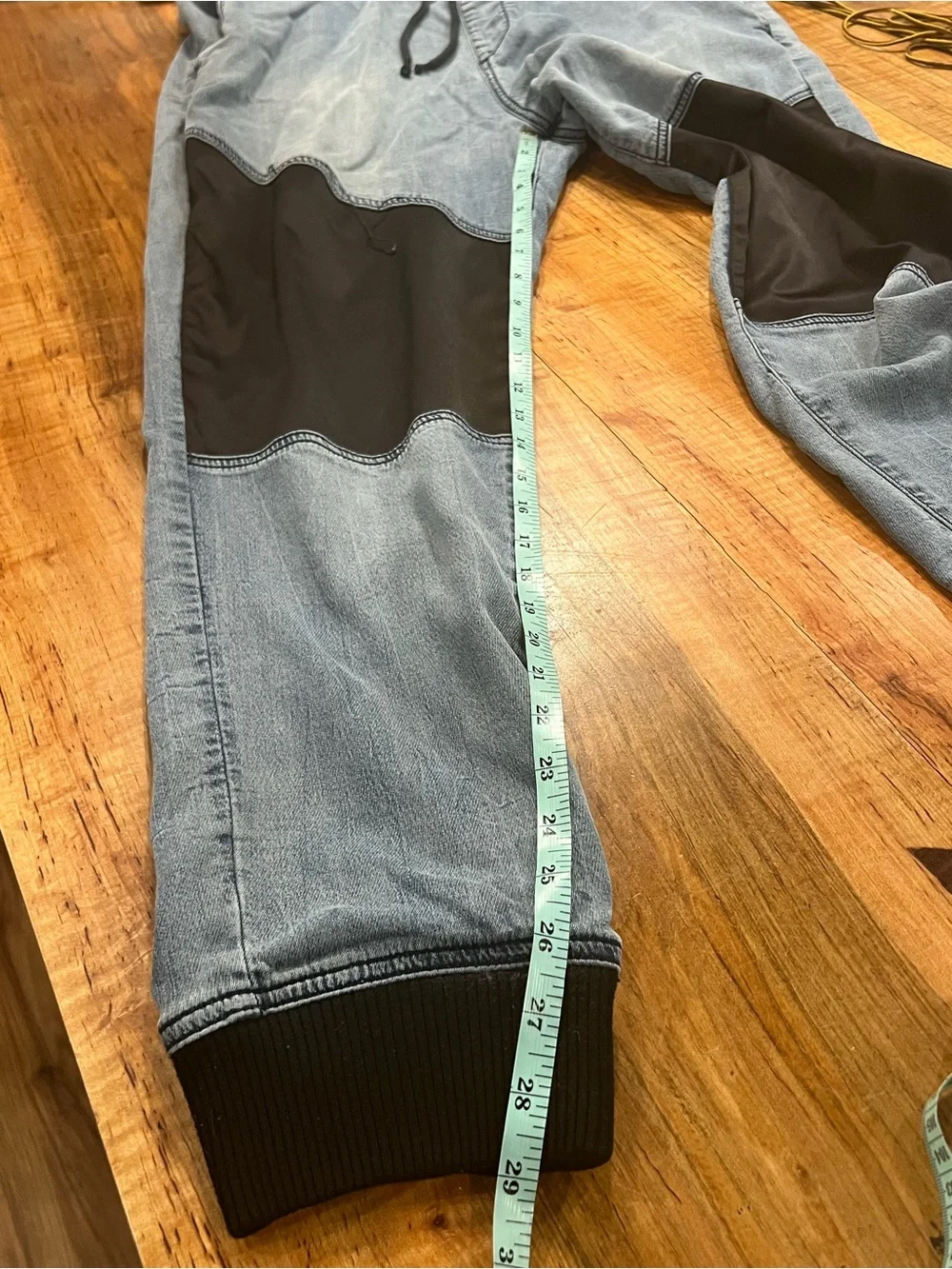 True Religion Two-Tone Light Gray and Black Relaxed Jogger Jeans